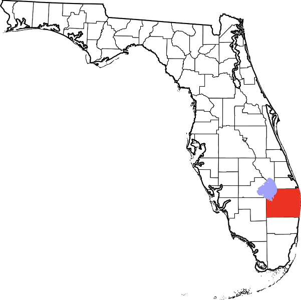 A photo displaying Palm Beach County in Florida.