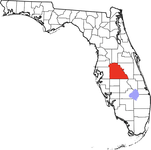 An image highlighting Polk County in Florida