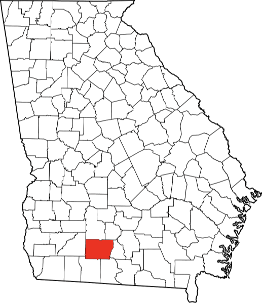 An image highlighting Colquitt County in Georgia
