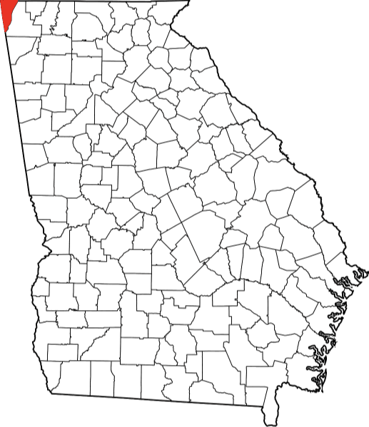 An image showing Dade County in Georgia