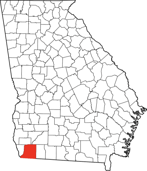 An image highlighting Decatur County in Georgia