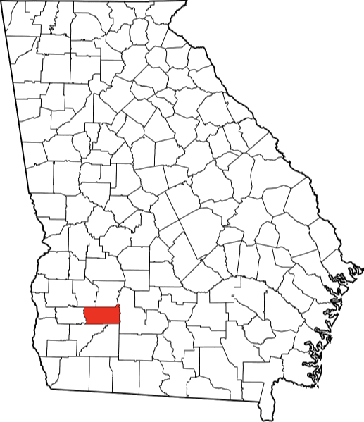 An image highlighting Dougherty County in Georgia