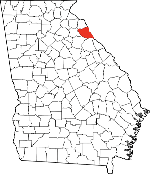 A photo displaying Elbert County in Georgia