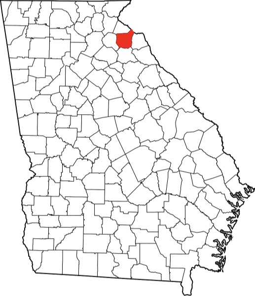 An image highlighting Franklin County in Georgia