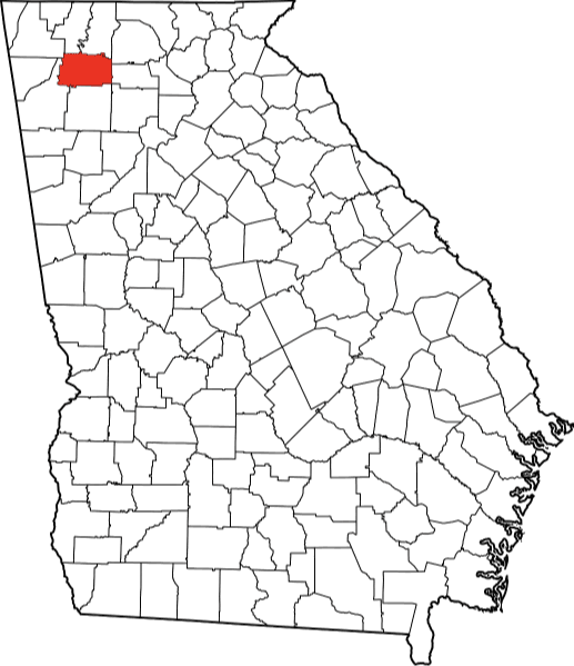 A photo displaying Gordon County in Georgia