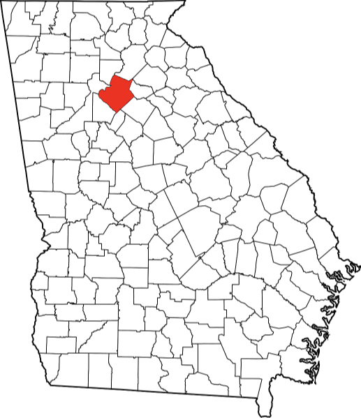 An image highlighting Gwinnett County in Georgia