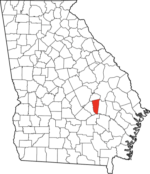 An image highlighting Montgomery County in Georgia