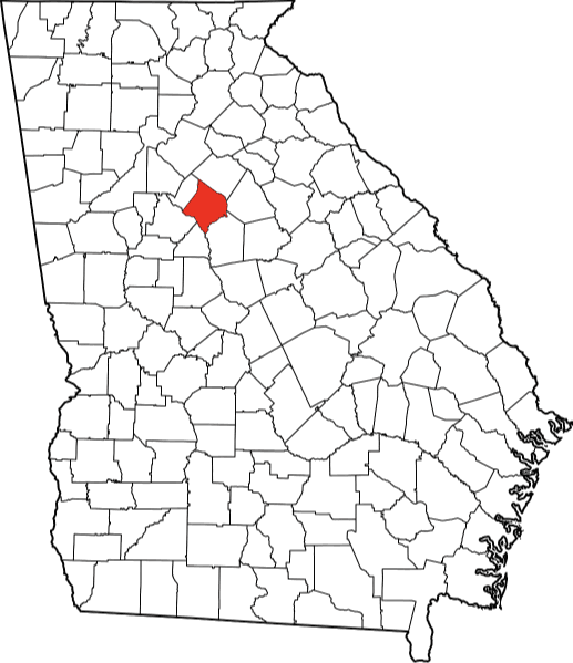 An image highlighting Newton County in Georgia