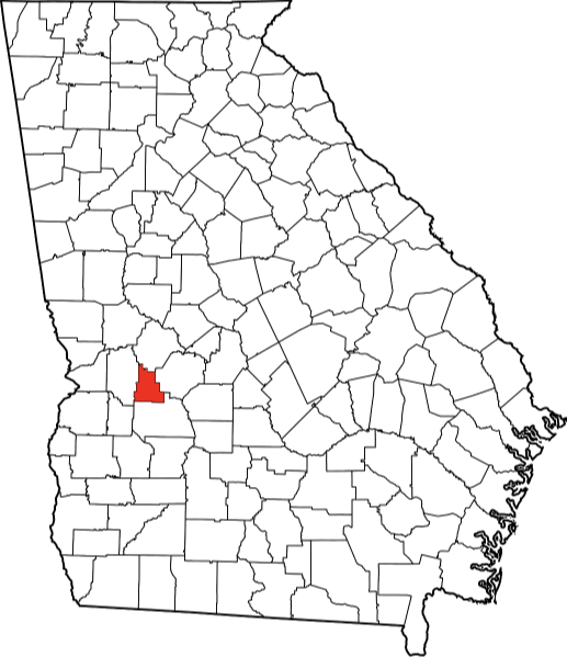 An image highlighting Schley County in Georgia