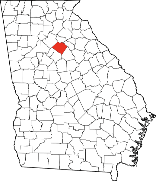 An image highlighting Walton County in Georgia
