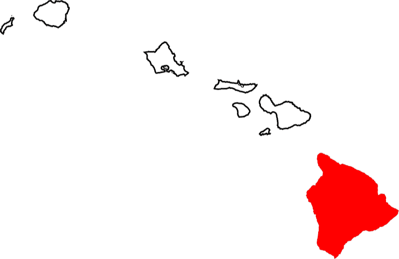 An image showing Hawaii County in Hawaii