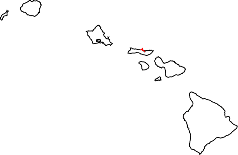 An image highlighting Kalawao County in Hawaii