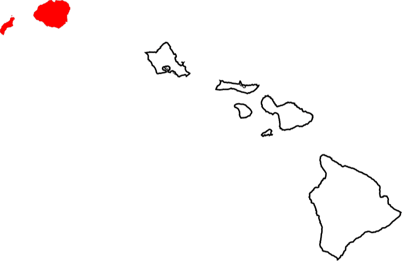 A photo displaying Kauai County in Hawaii