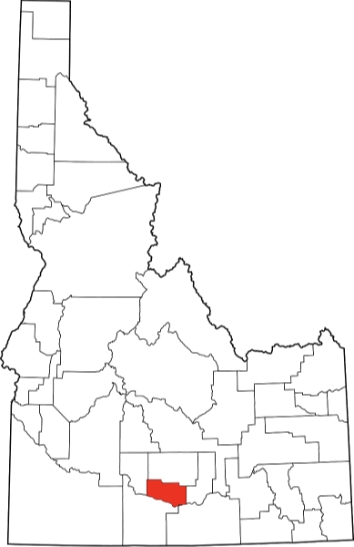 An image highlighting Jerome County in Idaho