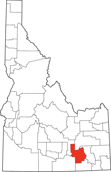 An image highlighting Power County in Idaho