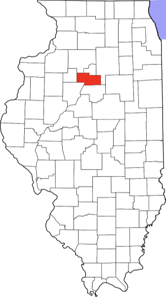 An image highlighting Marshall County in Illinois