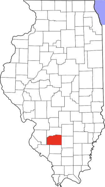 An image highlighting Washington County in Illinois