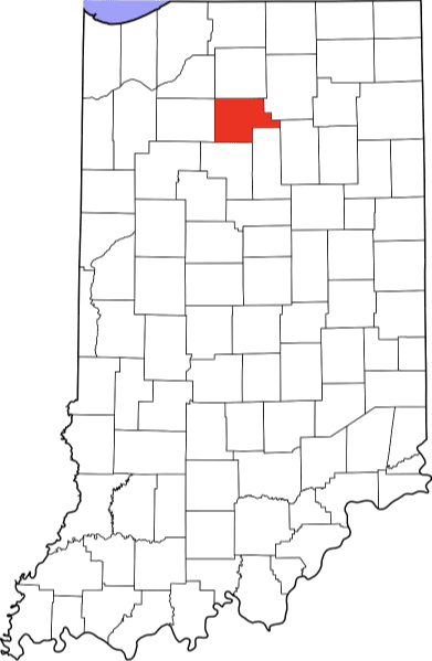 An image highlighting Fulton County in Indiana