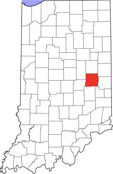 An image highlighting Henry County in Indiana