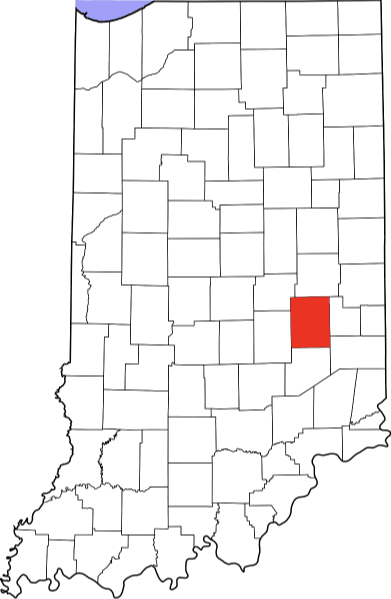 An illustration of Rush County in Indiana