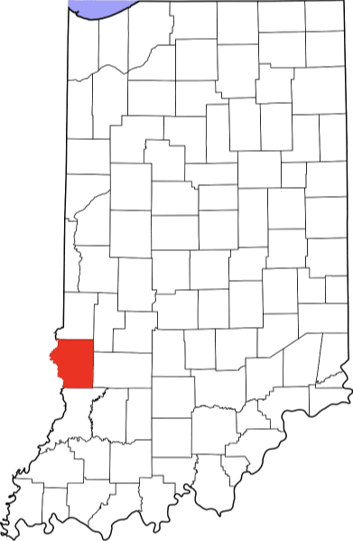 An image highlighting Sullivan County in Indiana