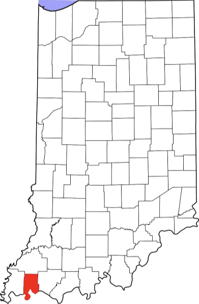 An illustration of Vanderburgh County in Indiana