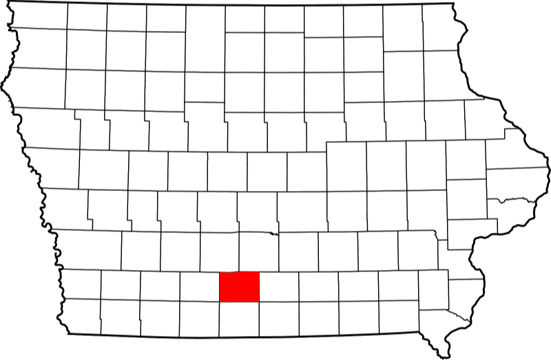 An illustration of Clarke County in Iowa