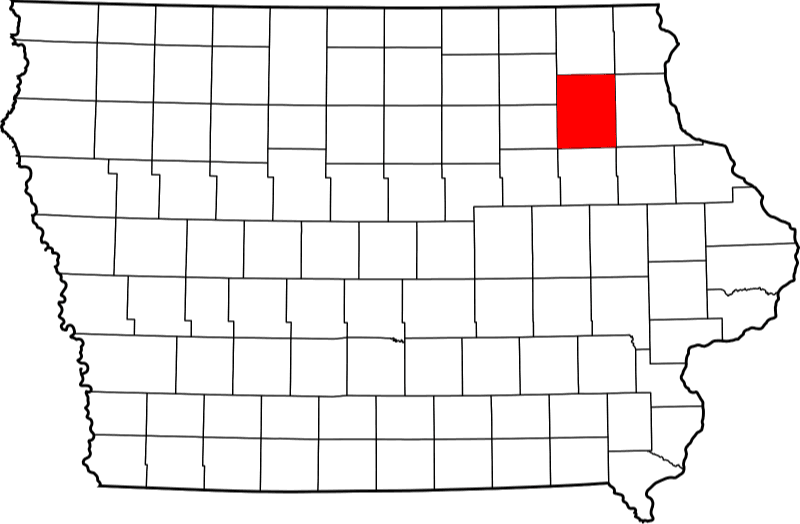 An illustration of Fayette County in Iowa