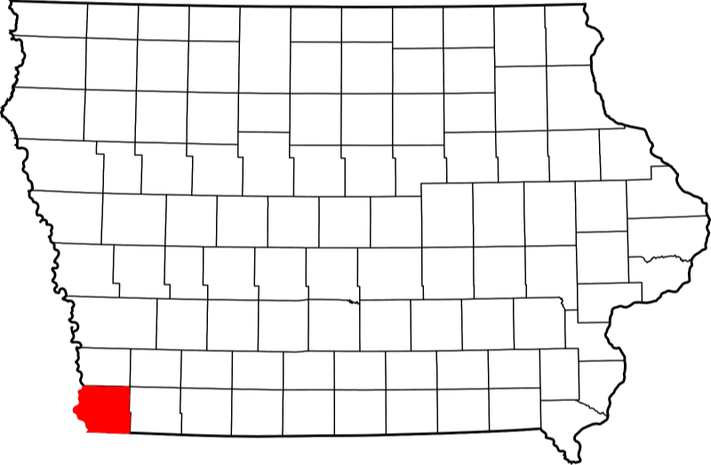 A picture displaying Fremont County in Iowa