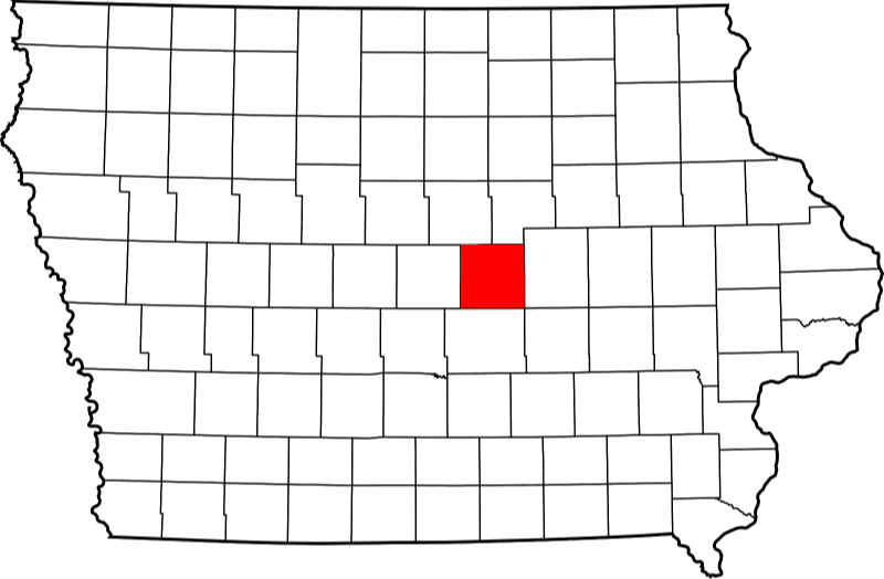 An illustration of Marshall County in Iowa