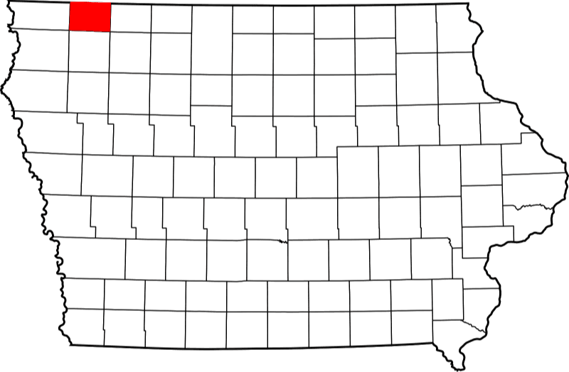 An illustration of Osceola County in Iowa
