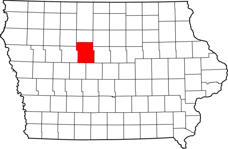 An illustration of Webster County in Iowa