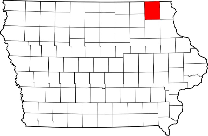 An illustration of Winneshiek County in Iowa