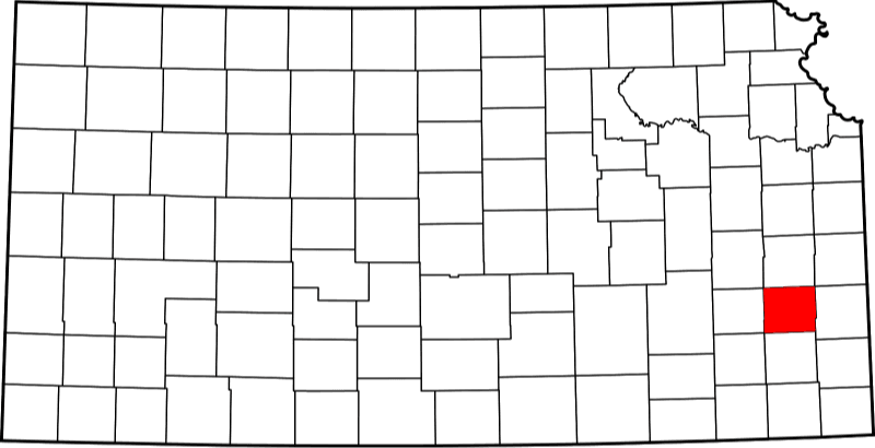 An illustration of Allen County in Kansas