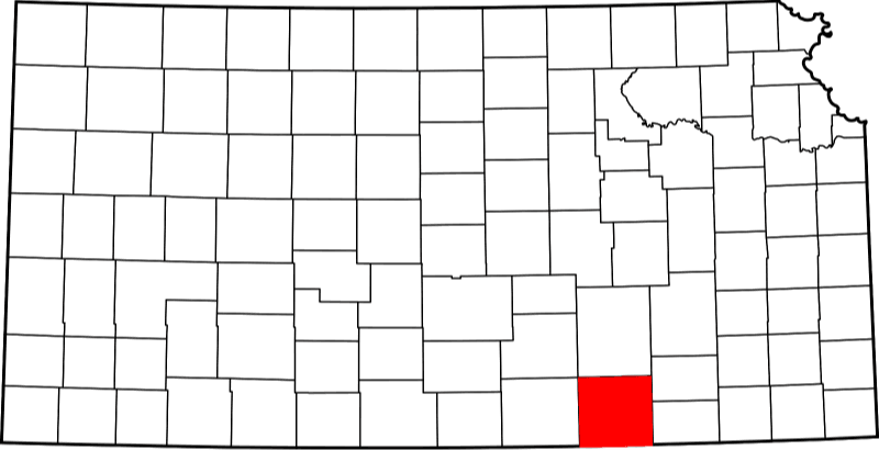An illustration of Cowley County in Kansas