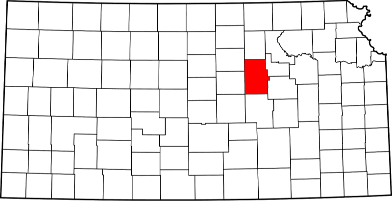 An illustration of Dickinson County in Kansas