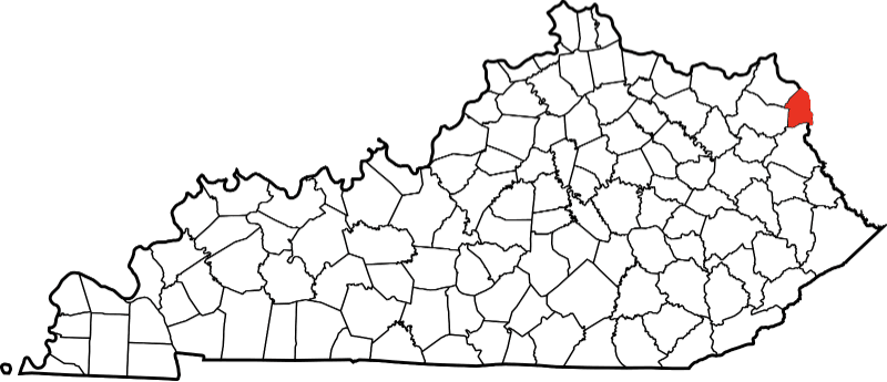 An illustration of Boyd County in Kentucky