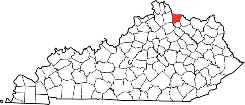 An illustration of Bracken County in Kentucky