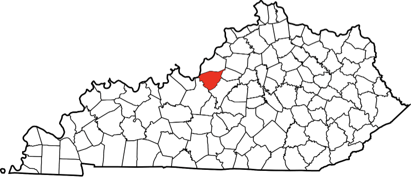 An illustration of Bullitt County in Kentucky