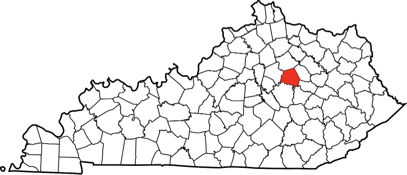 An image showing Clark County in Kentucky