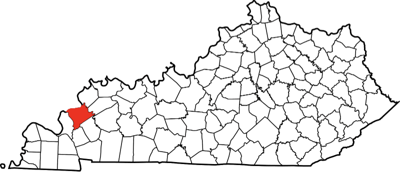 An image highlighting Crittenden County in Kentucky