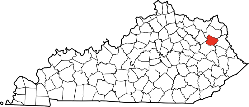 An illustration of Elliott County in Kentucky