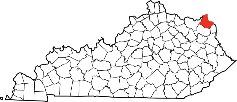 An image showing Greenup County in Kentucky
