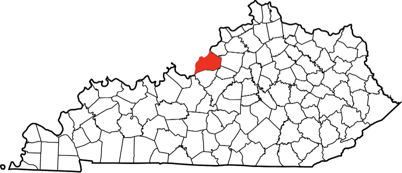 A picture displaying Jefferson County in Kentucky