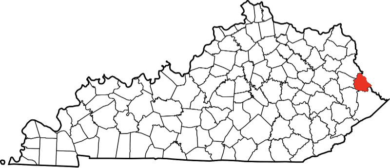 A picture displaying Martin County in Kentucky