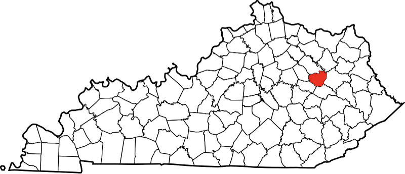 An illustration of Menifee County in Kentucky