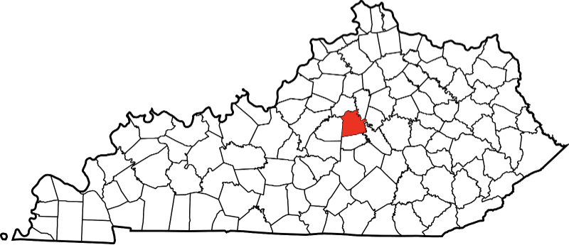 An illustration of Mercer County in Kentucky