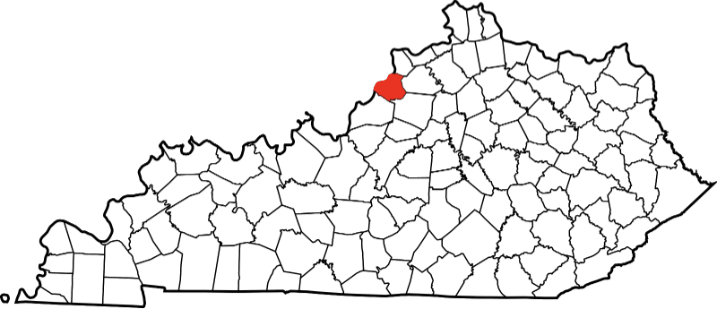An illustration of Oldham County in Kentucky