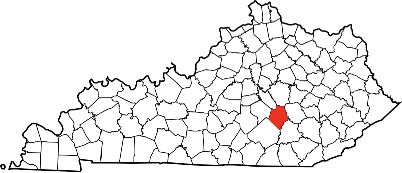 An illustration of Rockcastle County in Kentucky