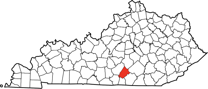 A picture displaying Russell County in Kentucky